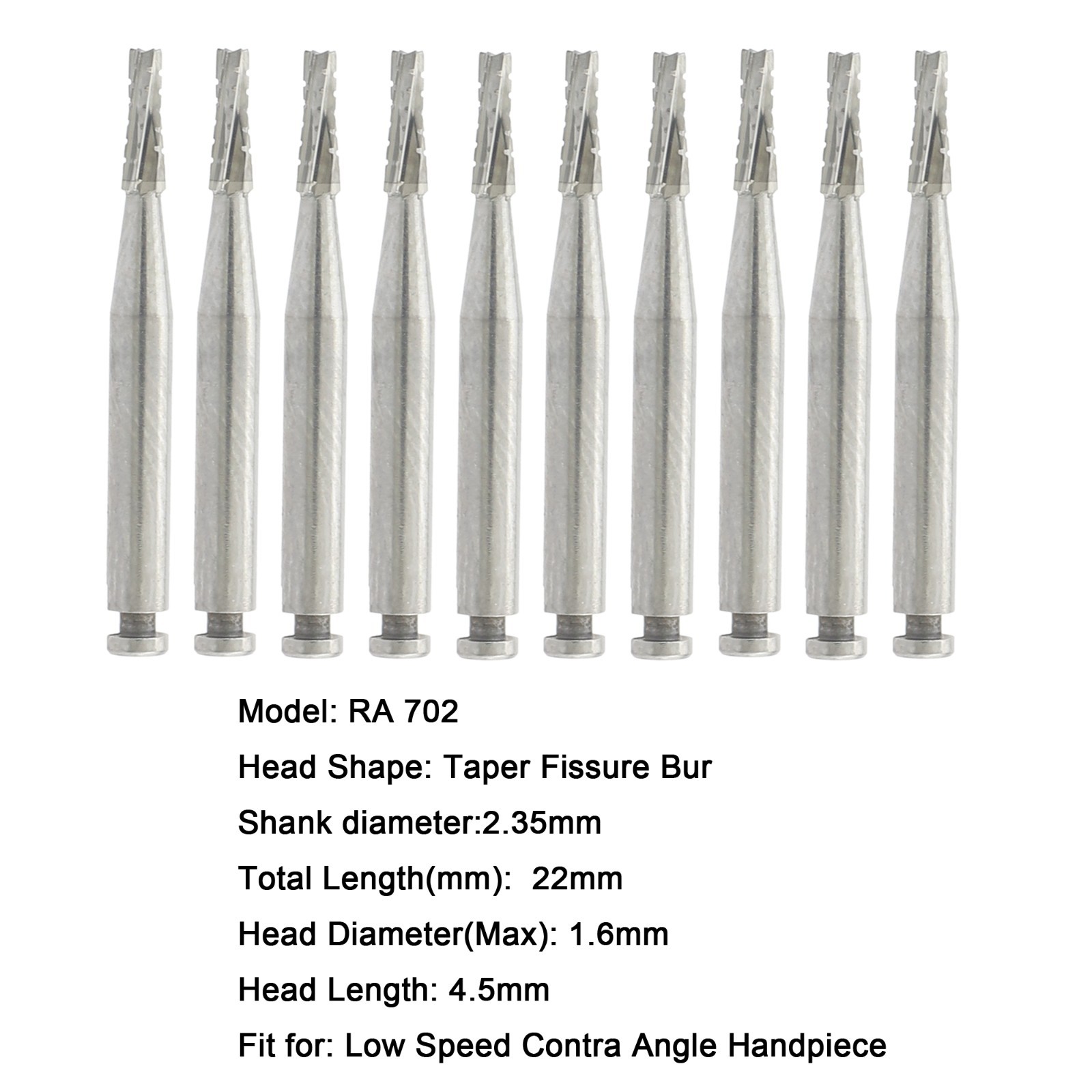 Wave Dental Contra Angle Latch Burs Carbide Taper Fissure Low Speed RA 699 702