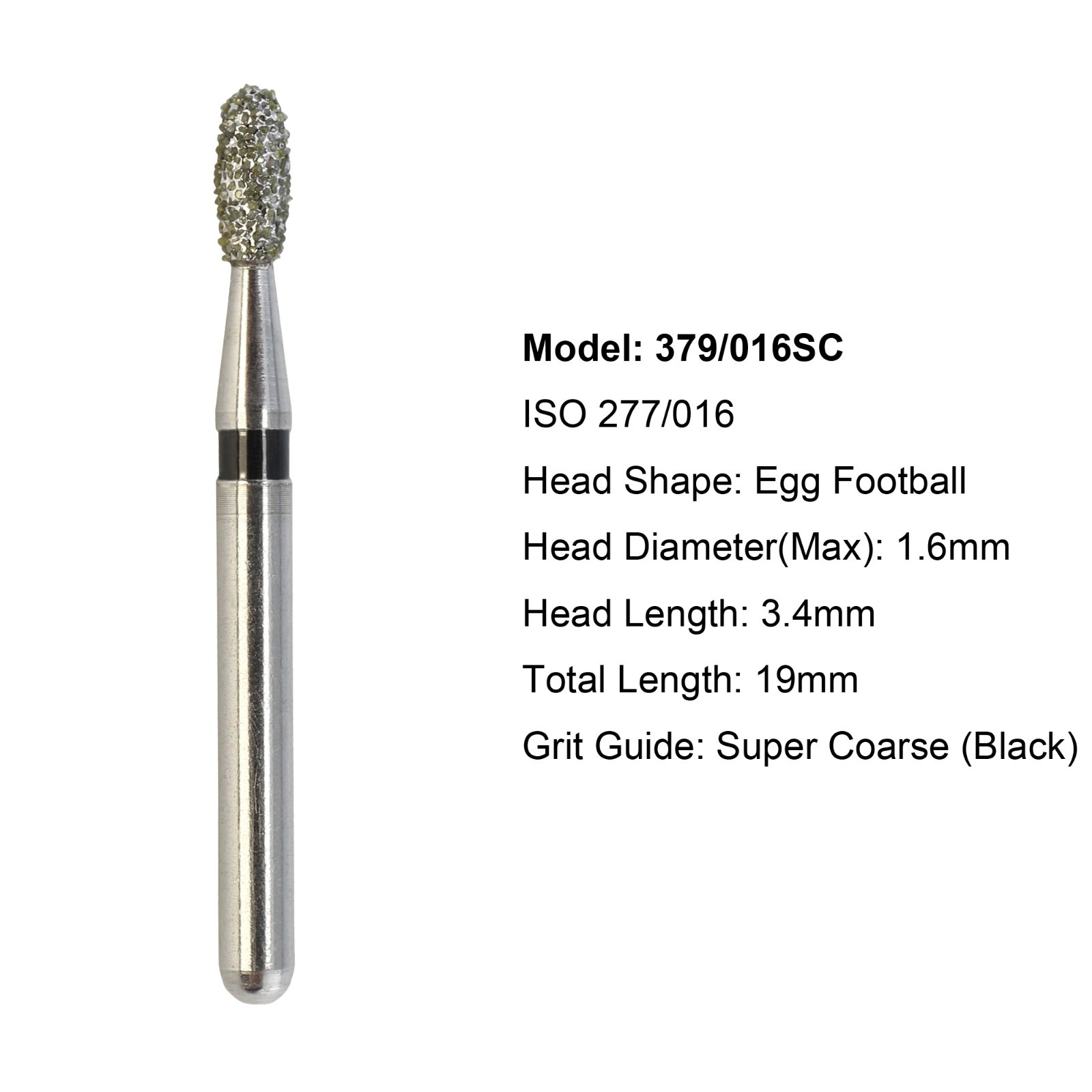 Diamond Dental Burs 856 379 801 FG Round End Taper Football Barrel Pear Flame