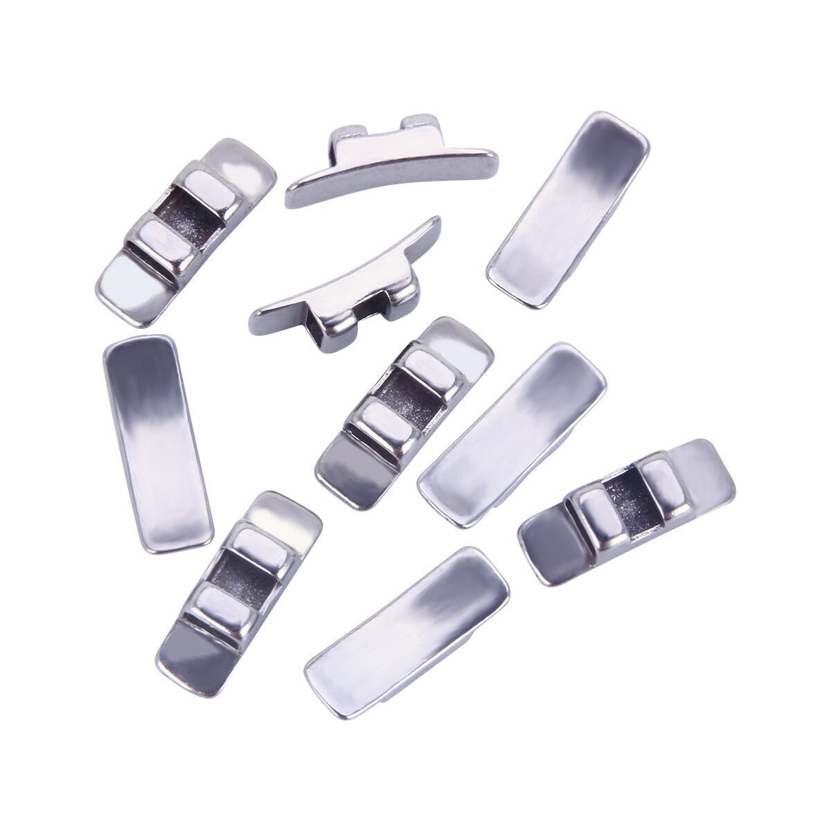 5 Packs New Orthodontic Accessory Dental Metal Lingual Sheath No Hook Bondable