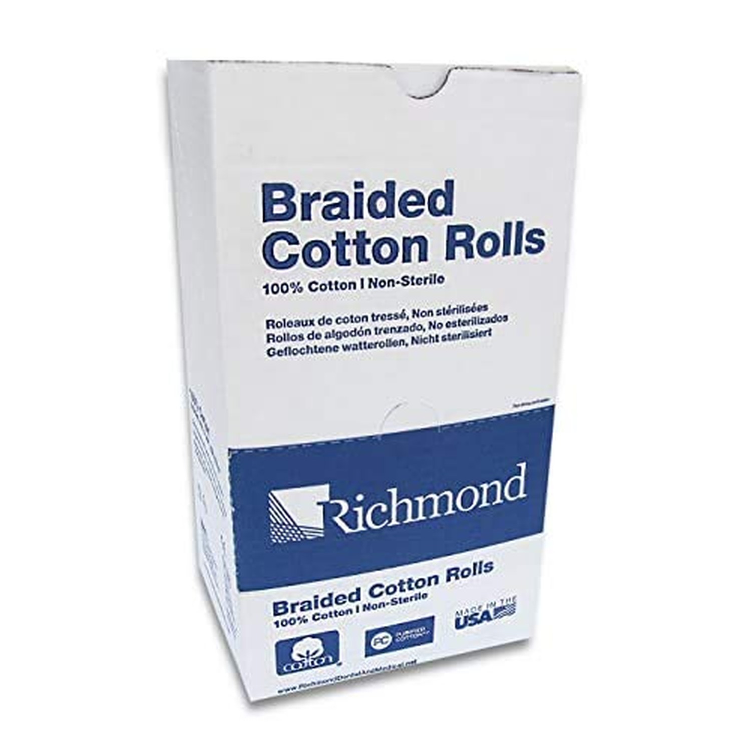 Richmond Dental & Medical 200204 1.5″, Medium Braided Cotton Roll, Nonsterile…
