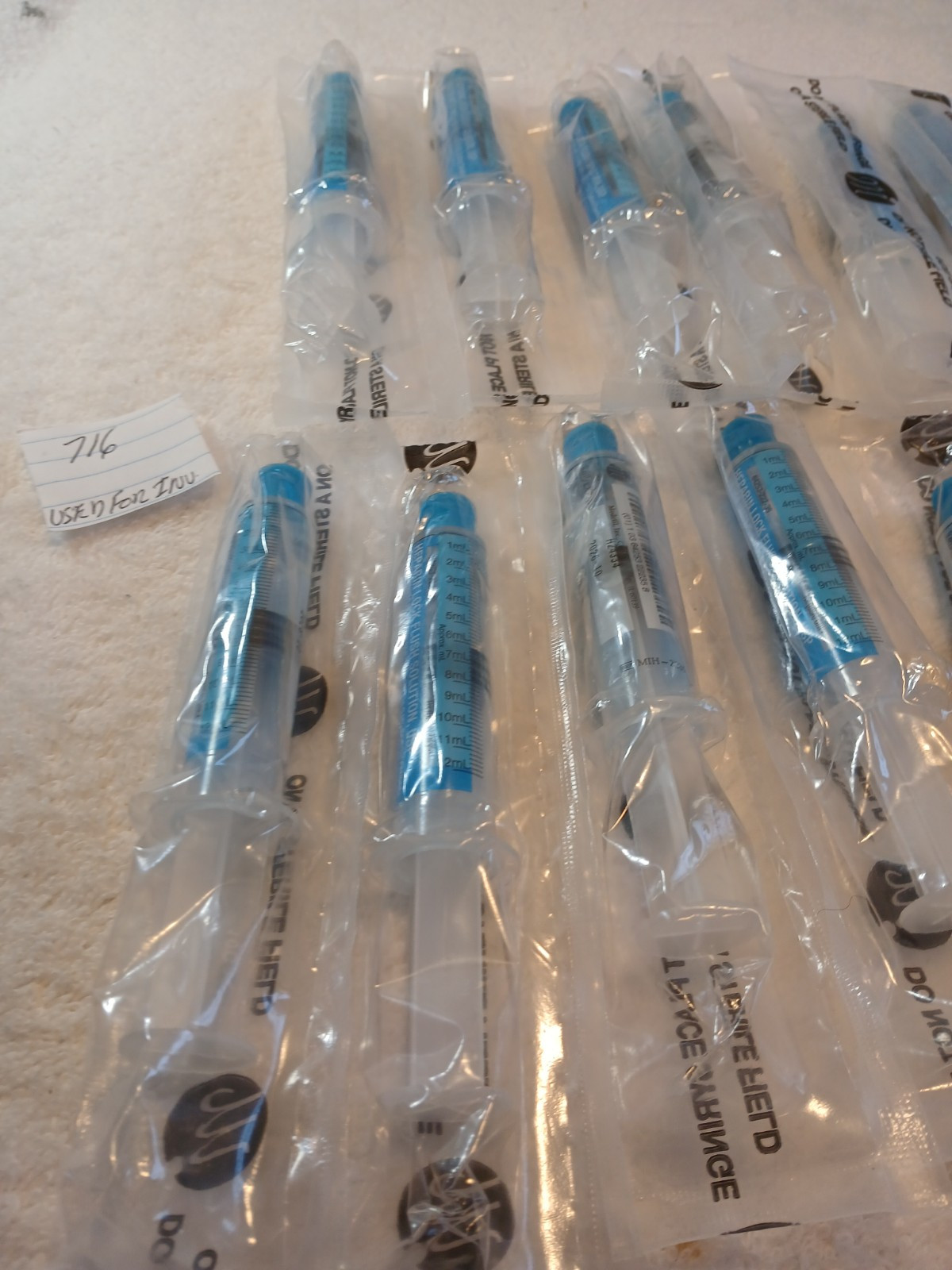 Syringes without needles 10ml 20 COUNT
