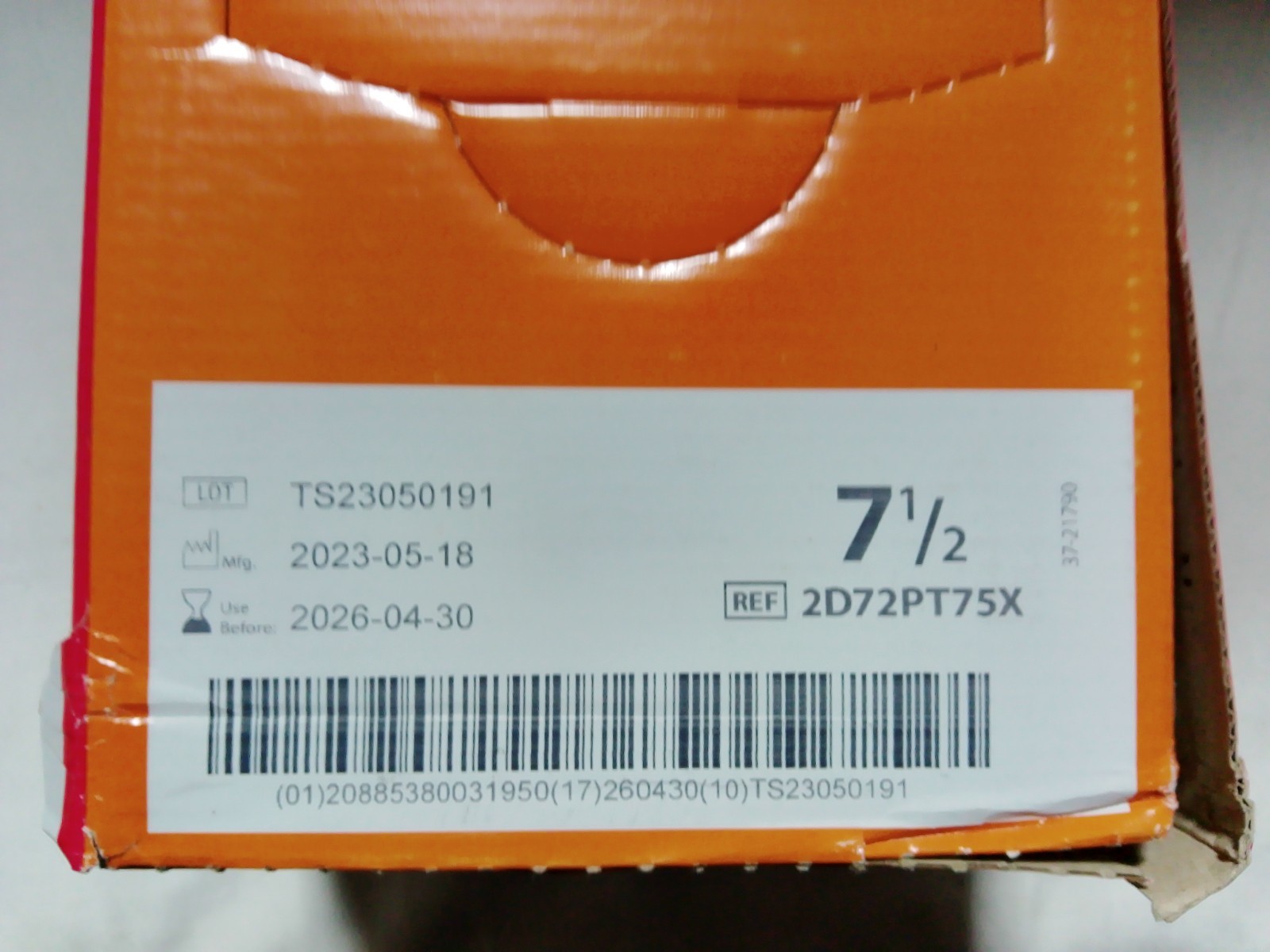 180 Pairs/Box Cardinal Protexis PI Surgical Gloves Polyisoprene 2D72PT75X, 7.5″