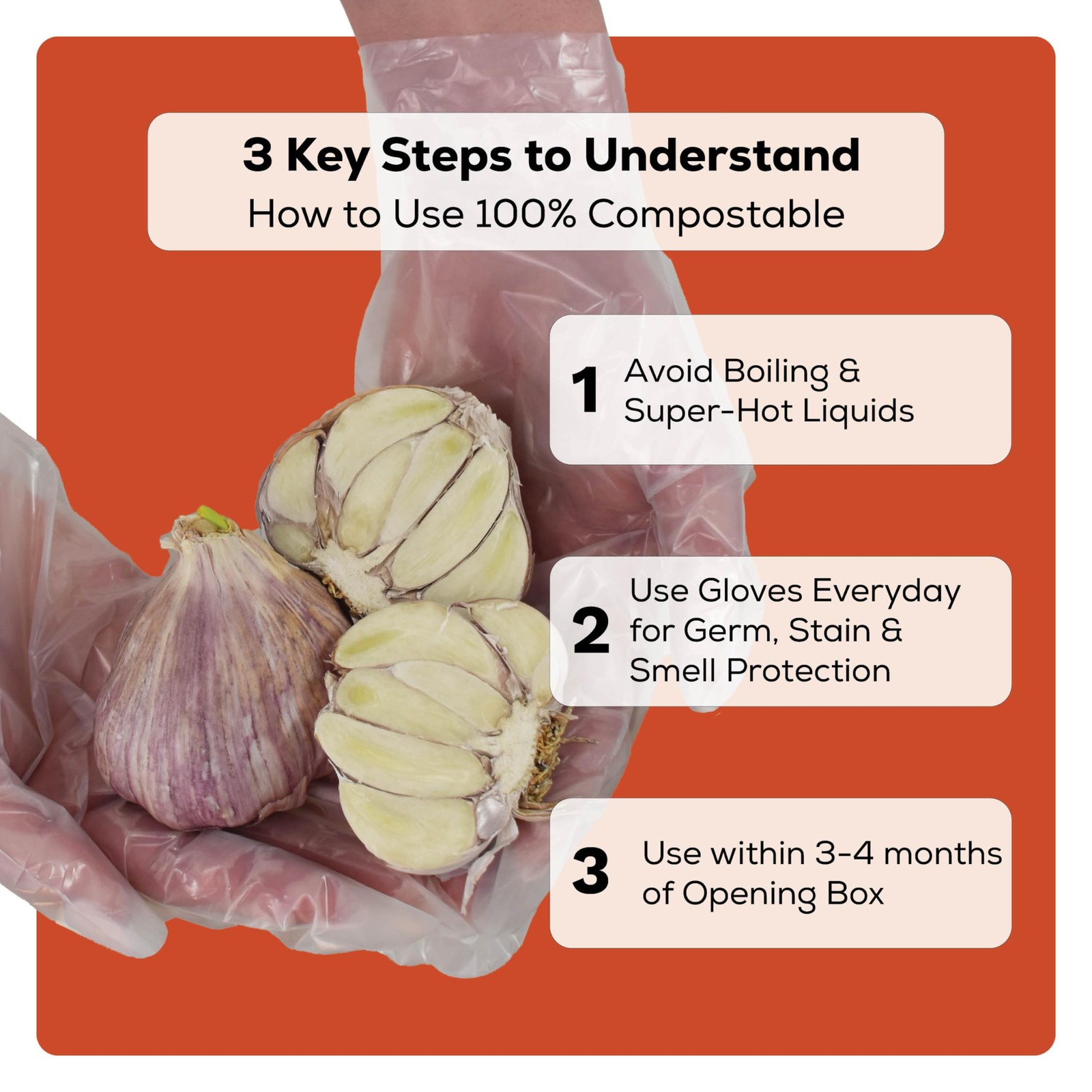 HOLY SCRAP! 100% Compostable Gloves EXTRA LARGE – 200 Pack – Disposable and L…