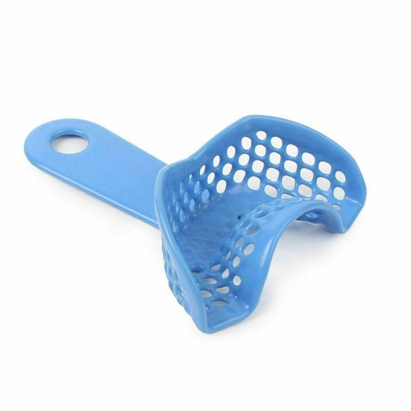 2 Pcs Dental Impression Trays Plastic-Steel Denture Autoclavable Upper + Lower