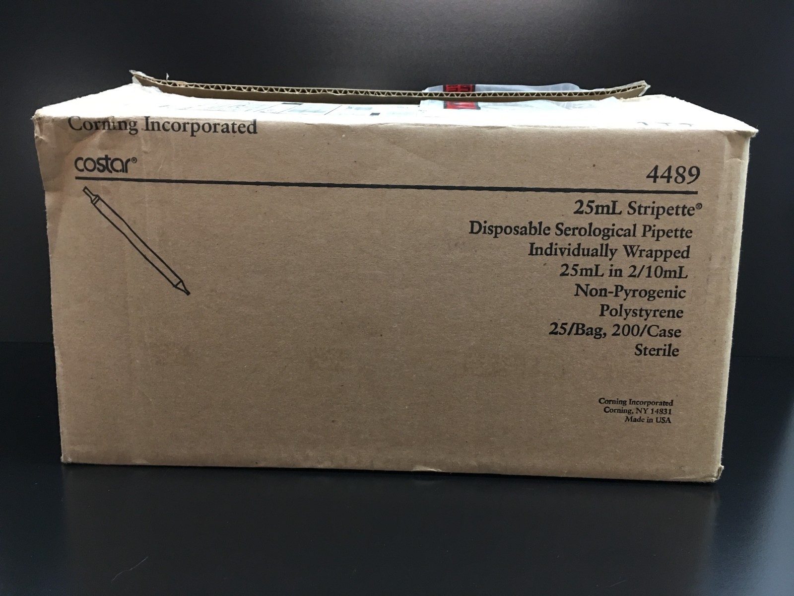 Costar REF 4489 Stripette Serological Pipettes Various 25mL Lot 125 PCS