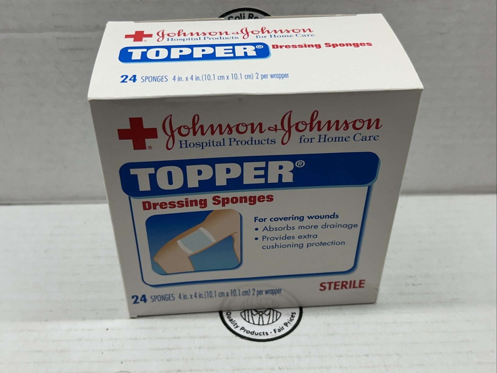 NEW JOHNSON & JOHNSON Topper Dressing Sponges 4″x4″ 1 Box (24/Box)
