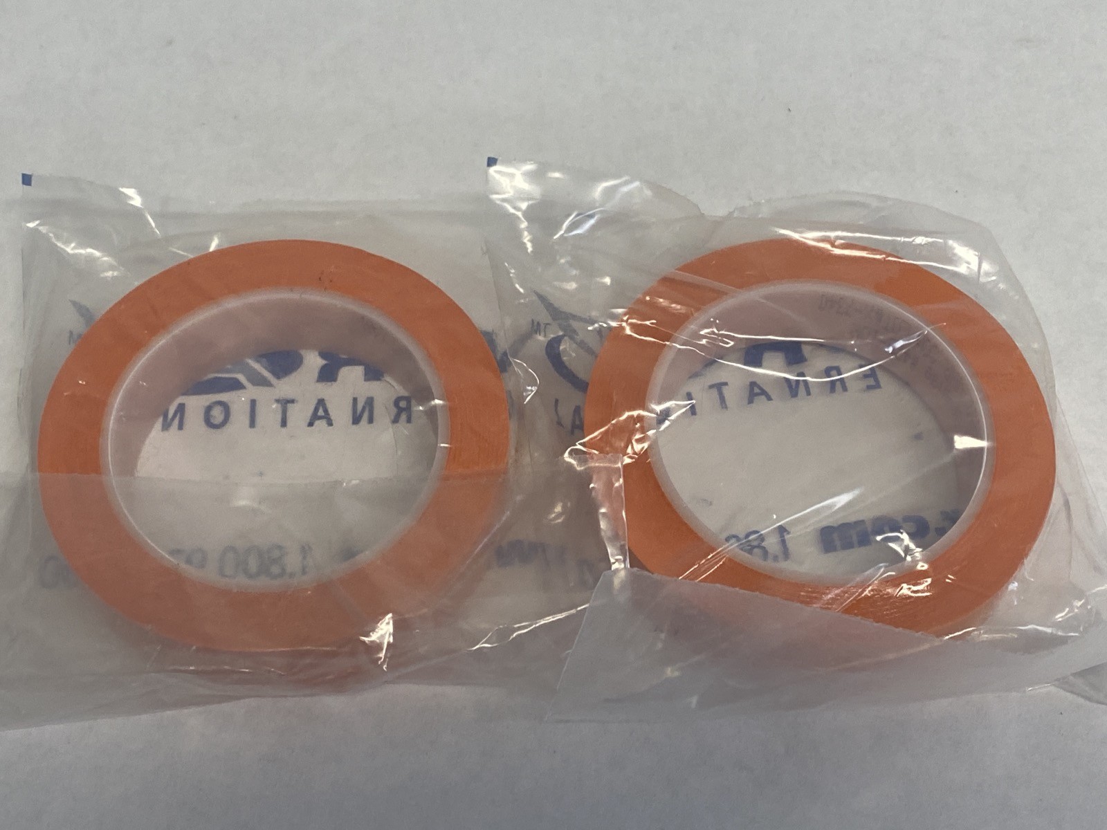 (2) VWR General Purpose Cleanroom Vinyl Tape Orange 3” Core 1” x 33m 11211-952
