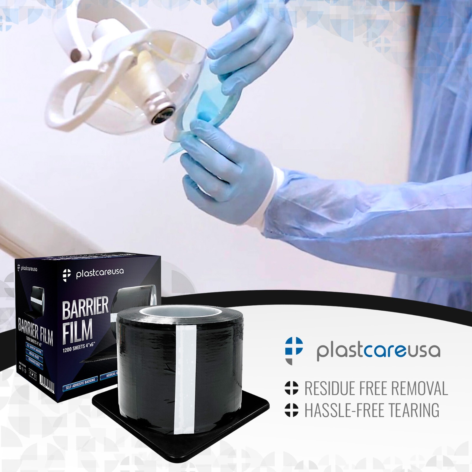 Black Barrier Film, Plastic Sheets, Tape for Dental Tattoo Medical Adhesive Roll