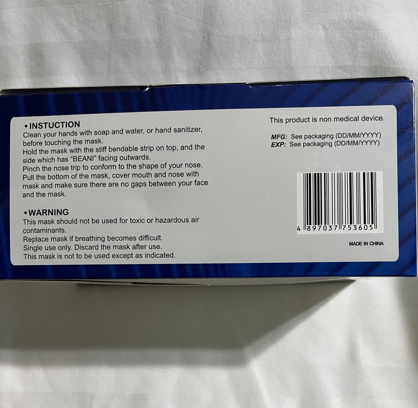 White KN95 Protective Face Mask~ 85 PCS~Disposable Mask~ Non Medical
