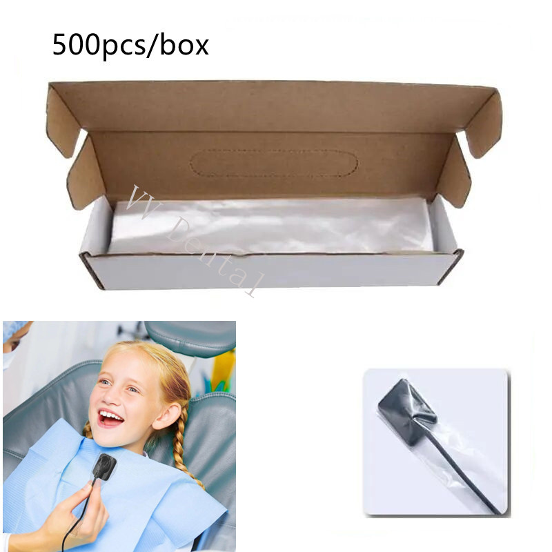 500Pcs Dental Disposable Cover Plastic Sleeves Protector Film for Dental Sensor