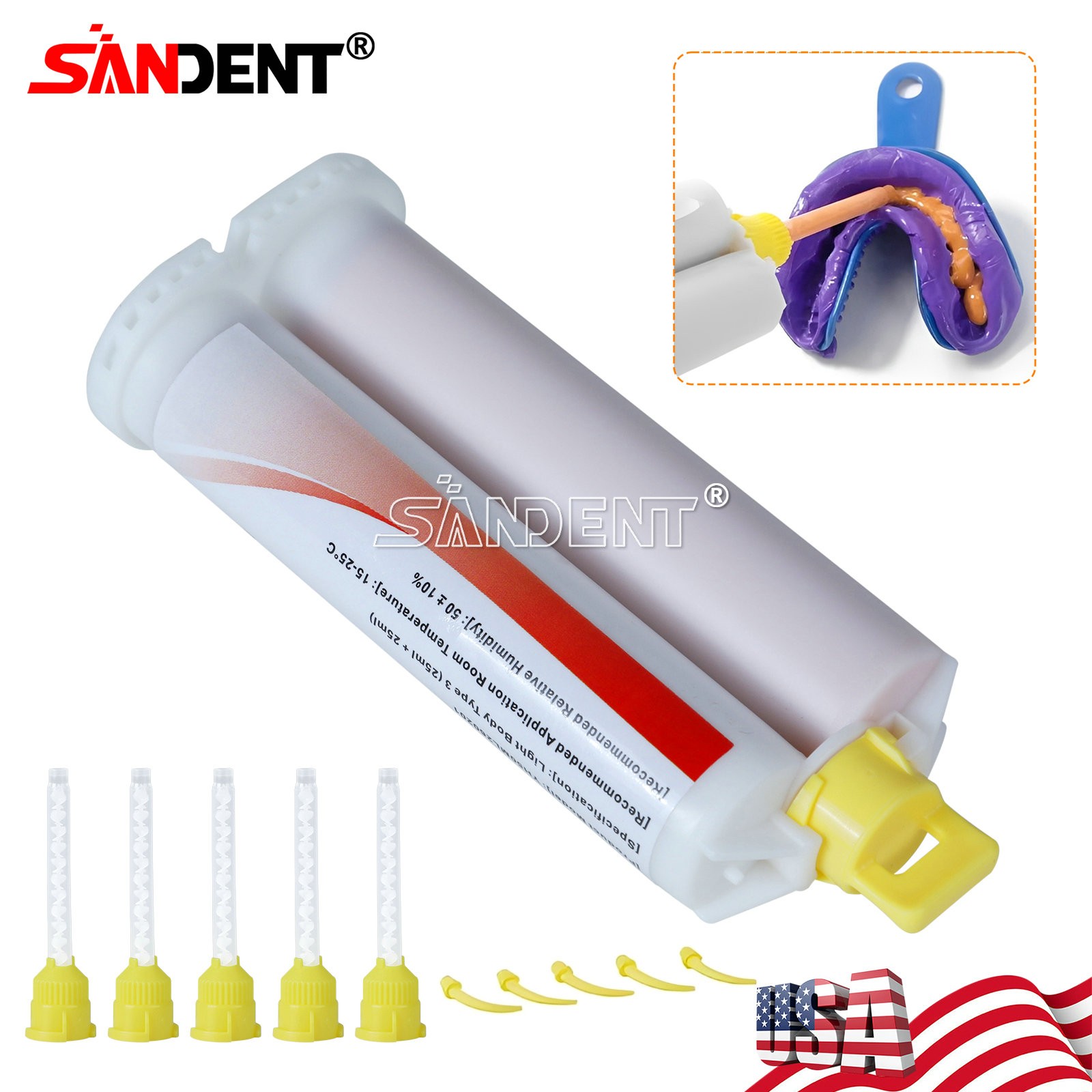 New Dental Silicone Impression Material Light Body Type 3 25ml+25ml VPS(L)
