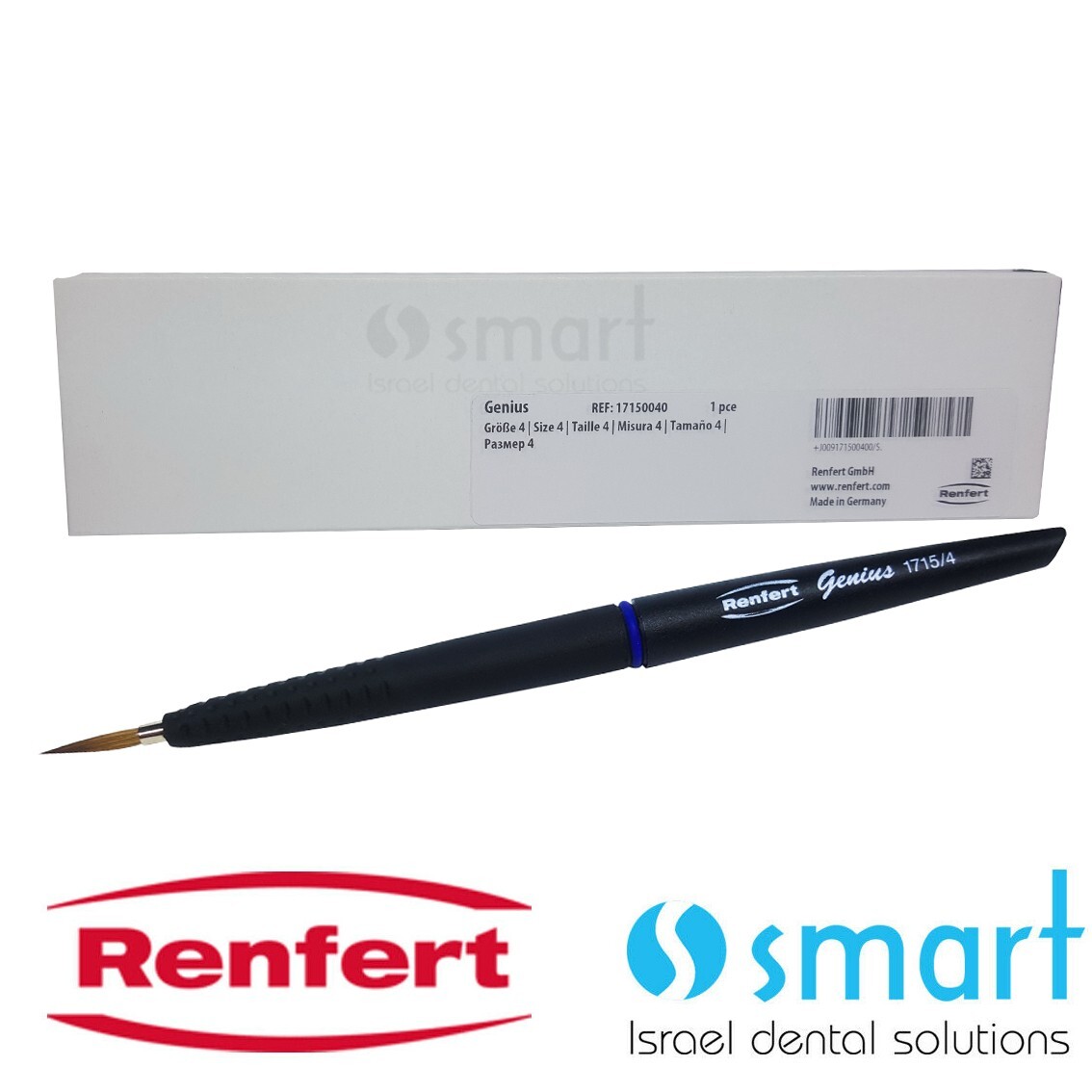 Dental Natural hair bristle ceramic brush Building Renfert Genius №4 17150004