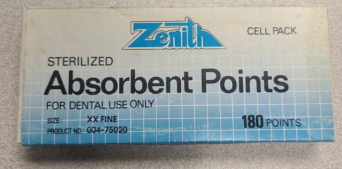 ZENITH Dental Absorbent Paper Points CELL PACK 180/pk Choose GRIT YOU NEED