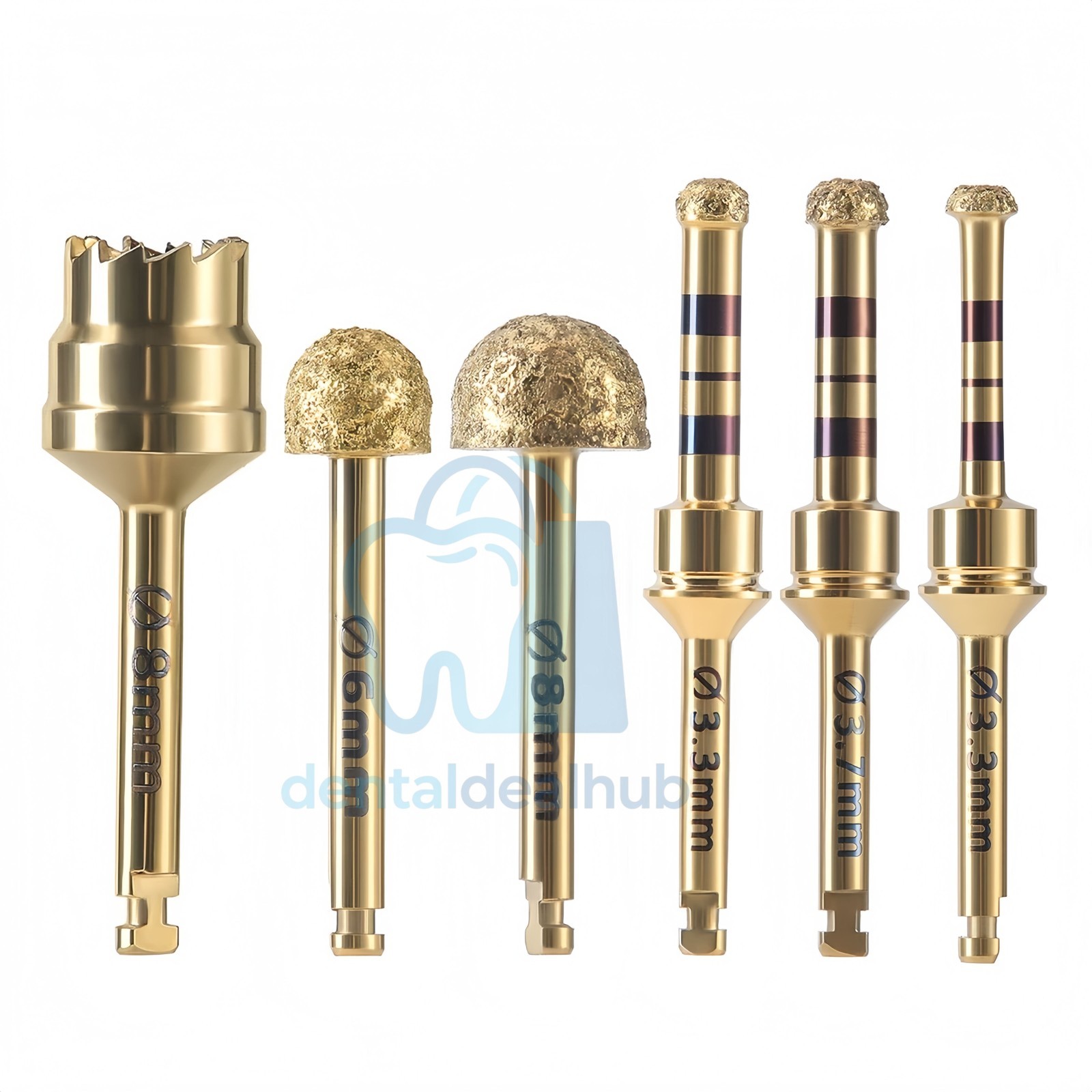 6PC Lateral Approach Bur Sinus Lift Kit Dental Implant Diamond Coated Bur