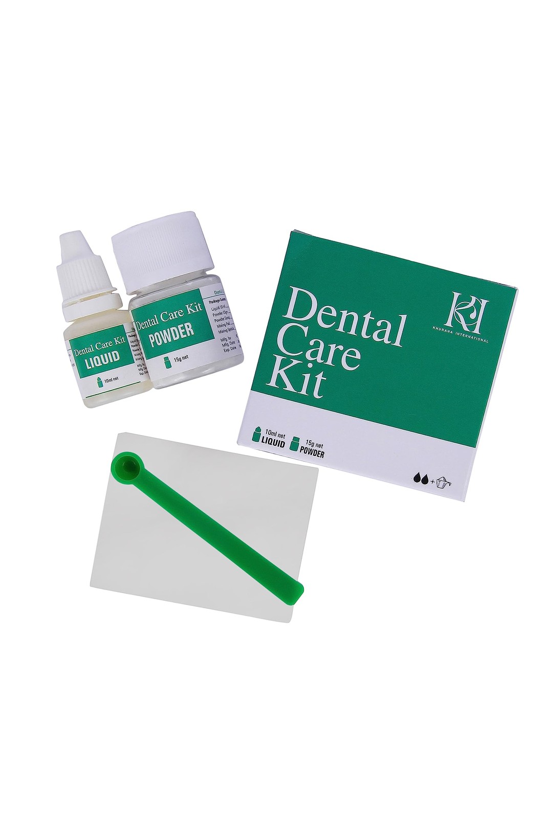 KI Zinc Oxide-Eugenol Dental Cement Kit for Crowns & Clear or Transparent