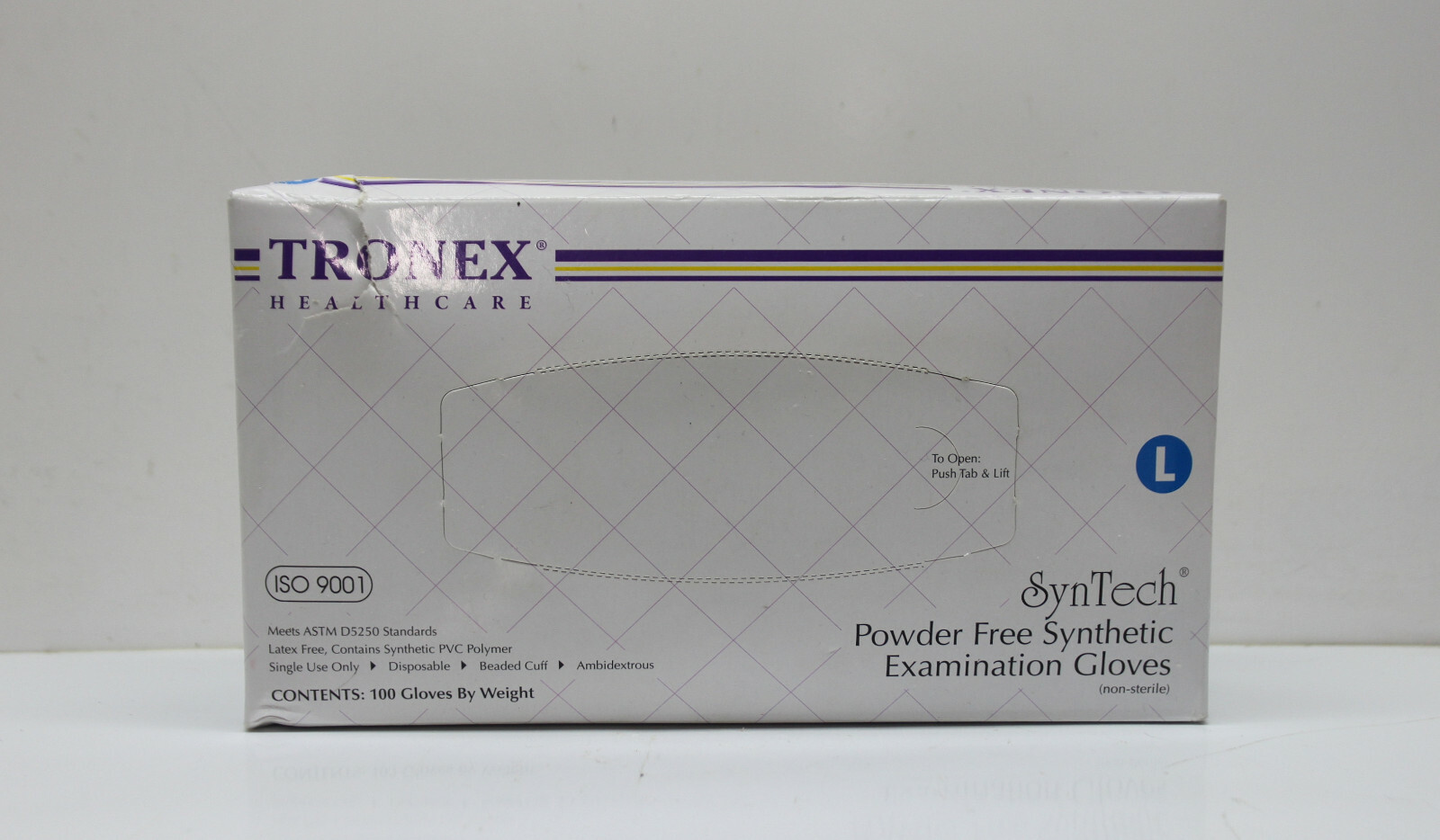 ✅ 100 Tronex Synthetic Examination Gloves, Powder-Free, Latex-Free – Size: LARGE
