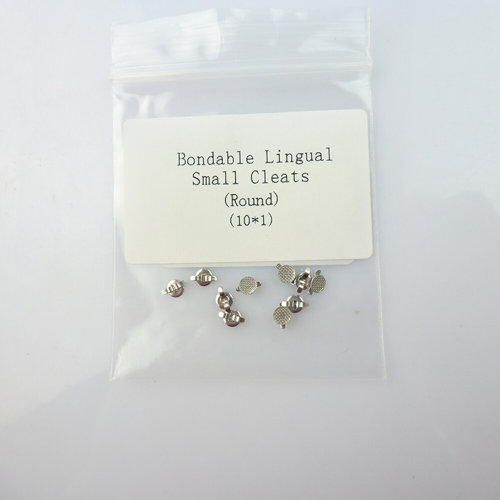 10pc Dental Orthodontic Lingual Button Bondable Mesh Base Round/Rectangle 6Type