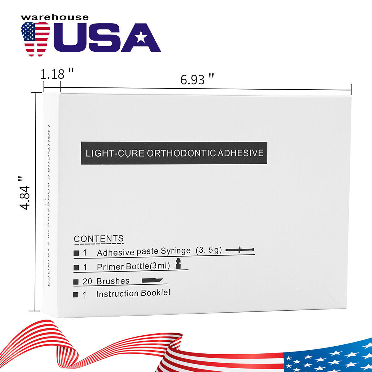 Orthodontic Dental Light Cure Brackets Braces Adhesive Bonding System Resin