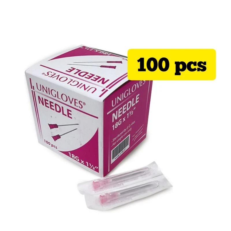 100x Disposable Sterile Needles 18G–27G for Syringes | Individually Packed