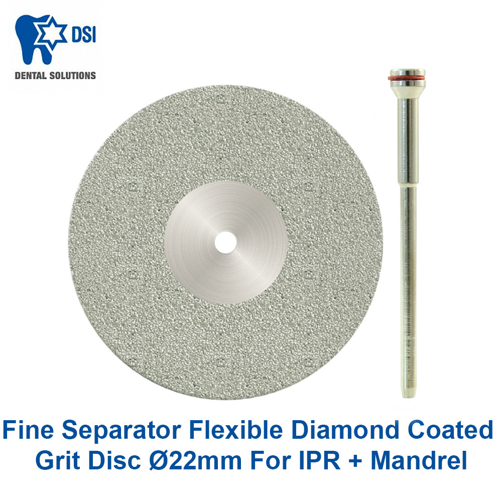 DSI Flexible Diamond Separator IPR Disk Ø22mm Double Sided Fine Thick 0.19mm