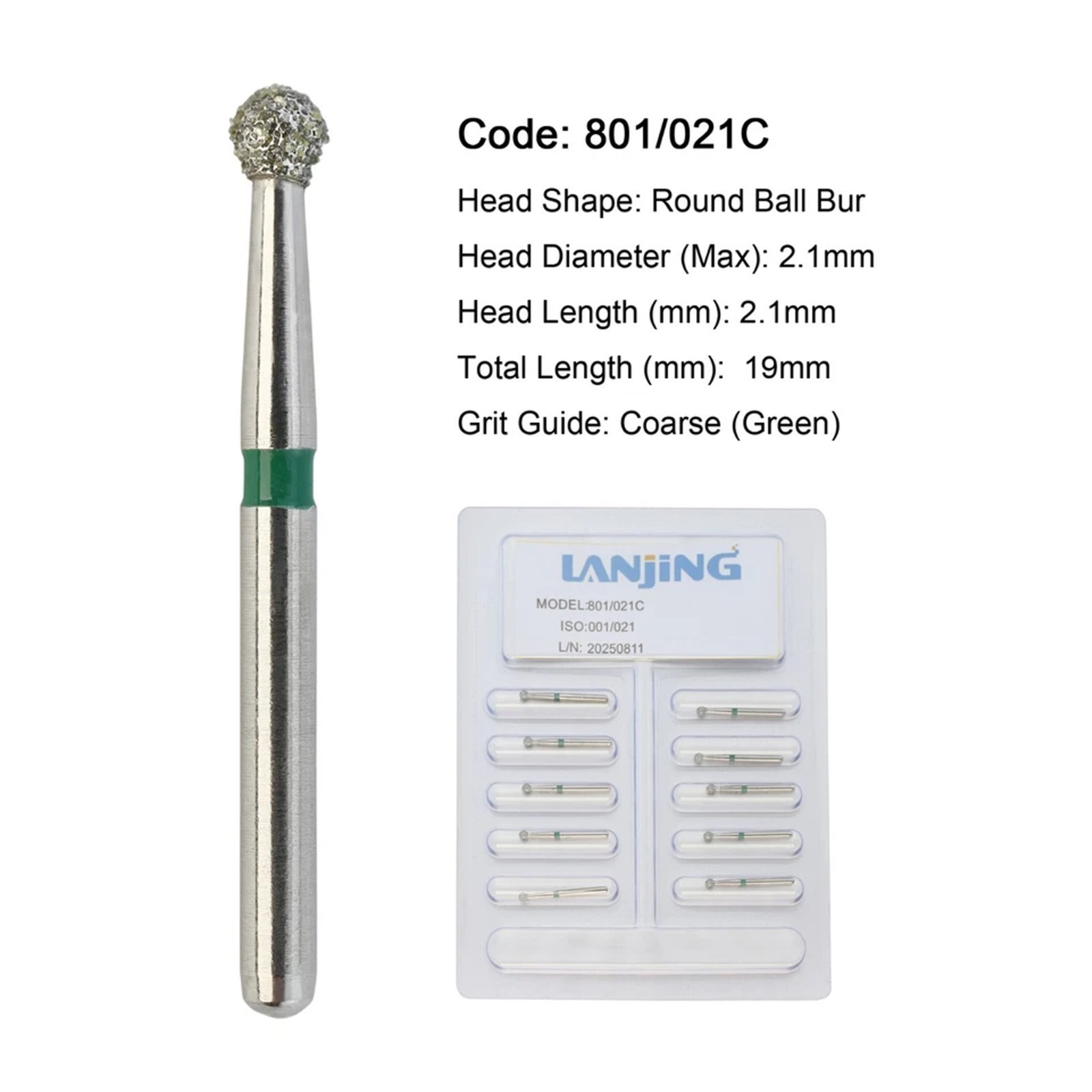 Dental Burs Diamond Pear Football Long Surical Round Ball Barrel High Speed FG