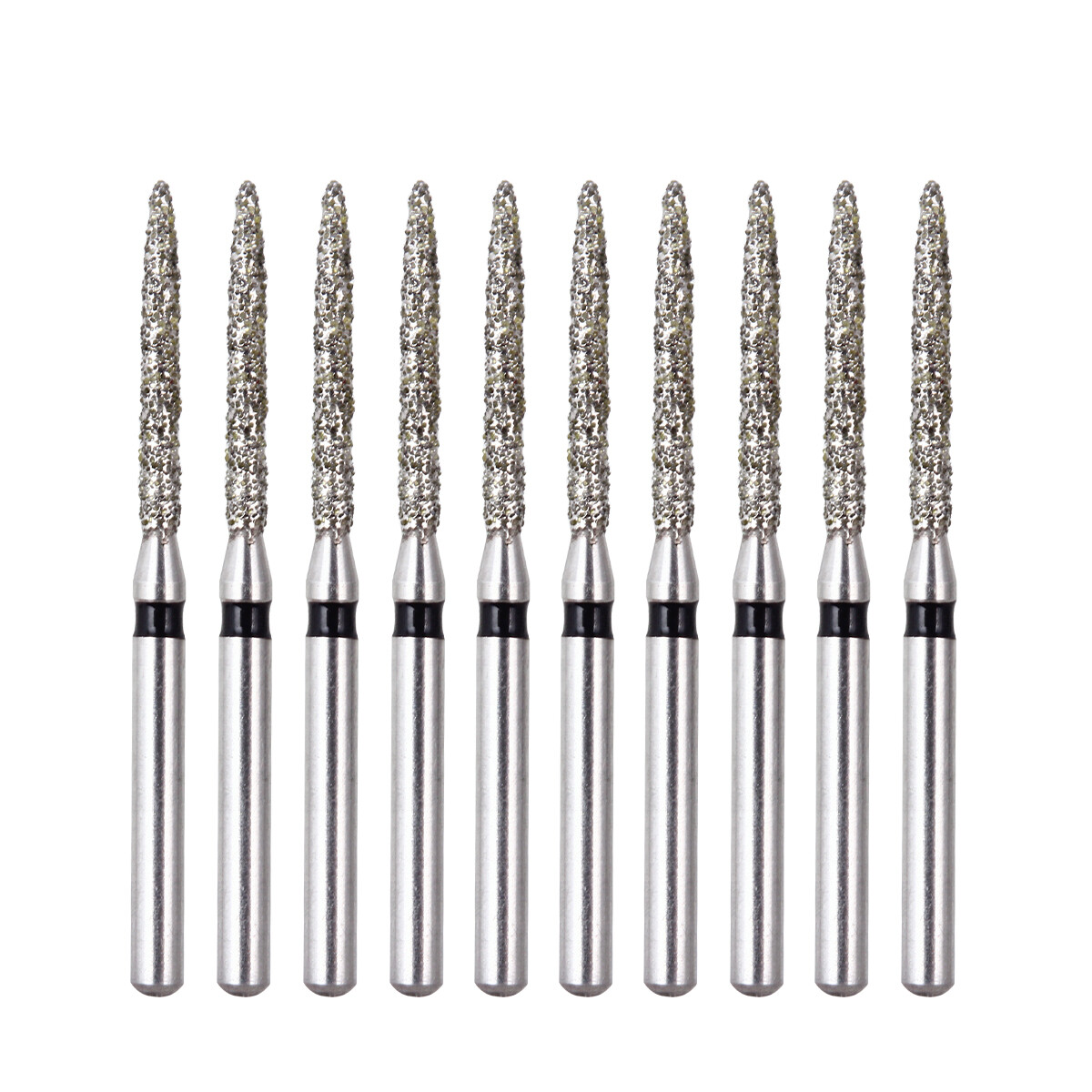 10 PCS Dental Super Coarse Diamond Burs Drills FO-11S for High Speed Handpiece