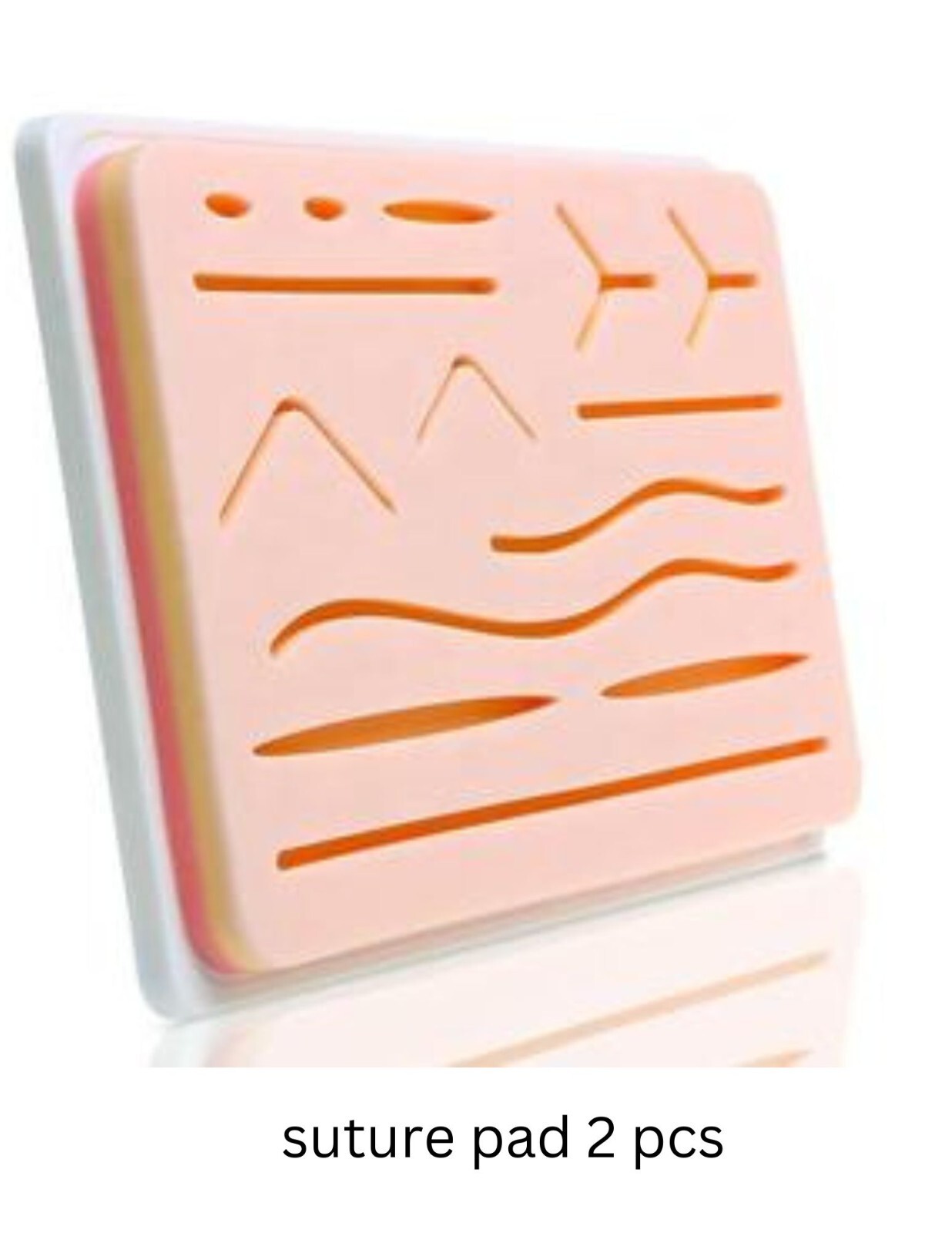 Silicone Suture Practice Pad with Wounds – Surgical Training Kit Medical
