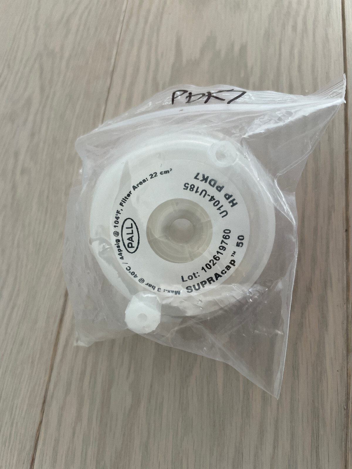 Pall SC050PDK7 Supracap 50 Depth Filter Capsule PDK7 media 3-20 µm luer lock zs