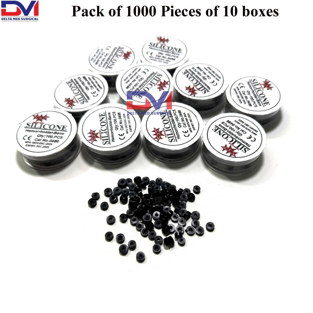 1000 Pcs Hemorrhoid Silicone Rubber Bands | Latex-Free O-Rings for Ligation Surg