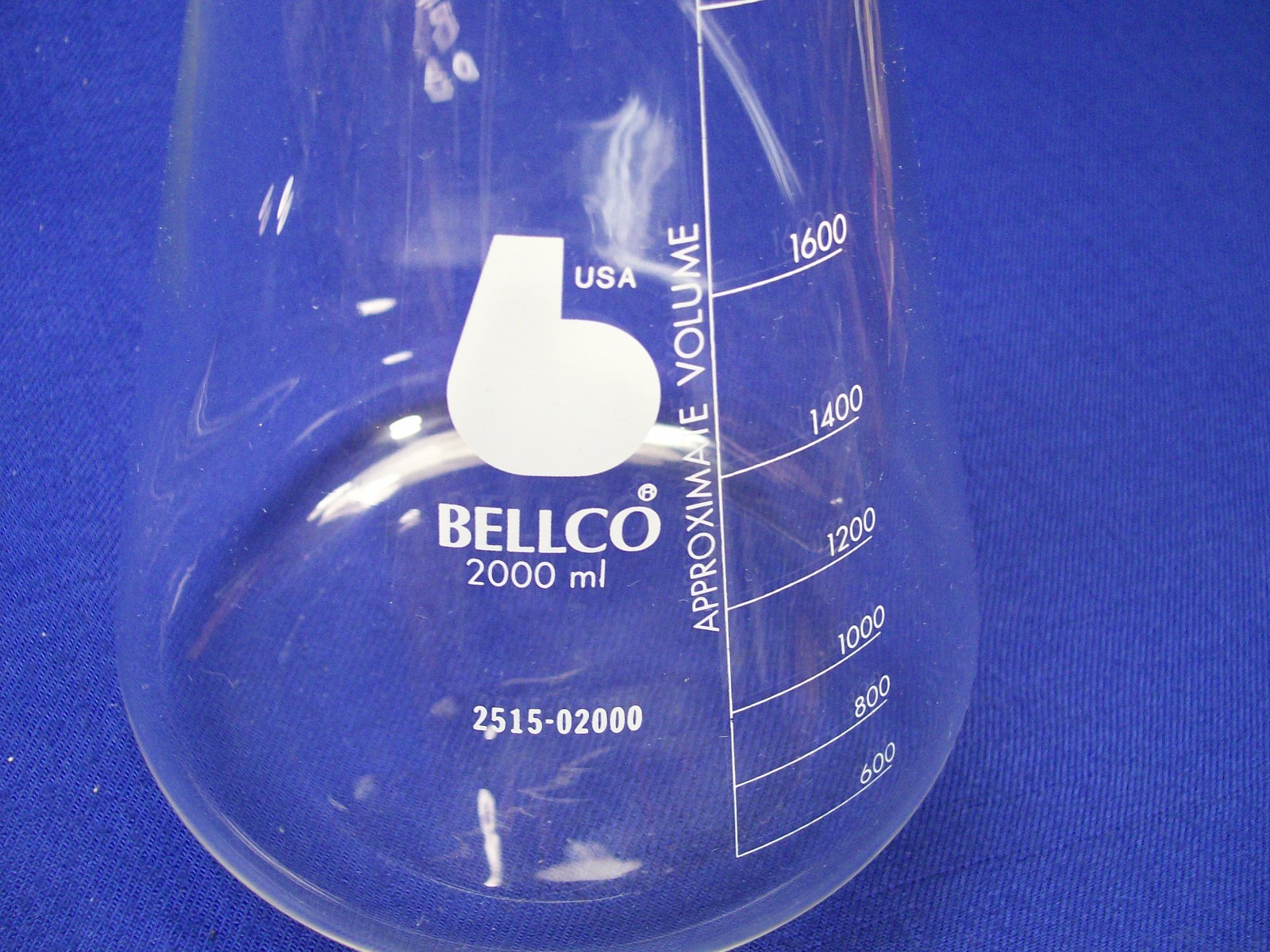Nice BELLCO 2000 ml Screw Top Erlenmeyer Flask No. 2515-02000 With Cap Carafe