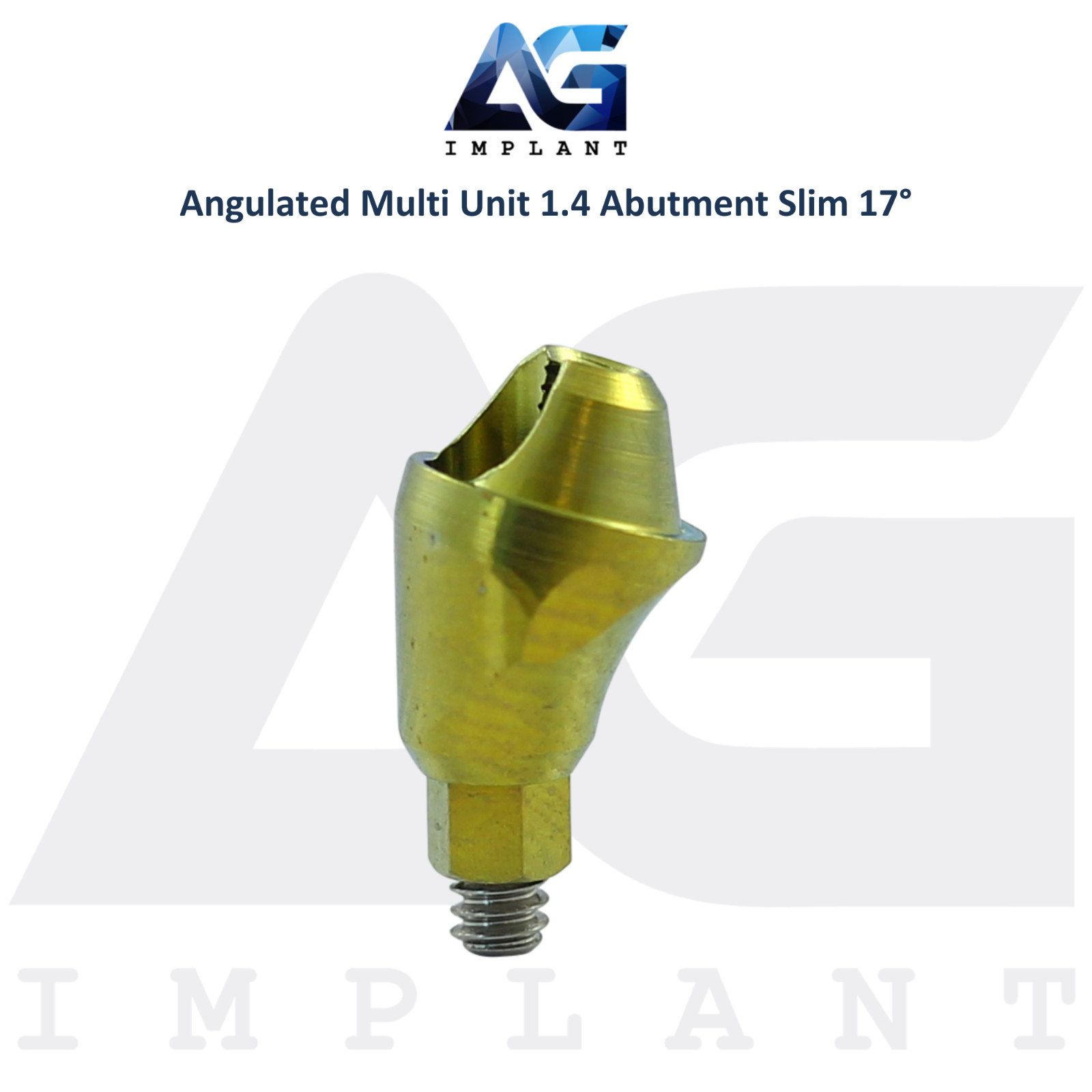 5 Angulated Multi Unit 1.4mm Prosthetic 17° Slim Platform Int Hex 2.0mm System