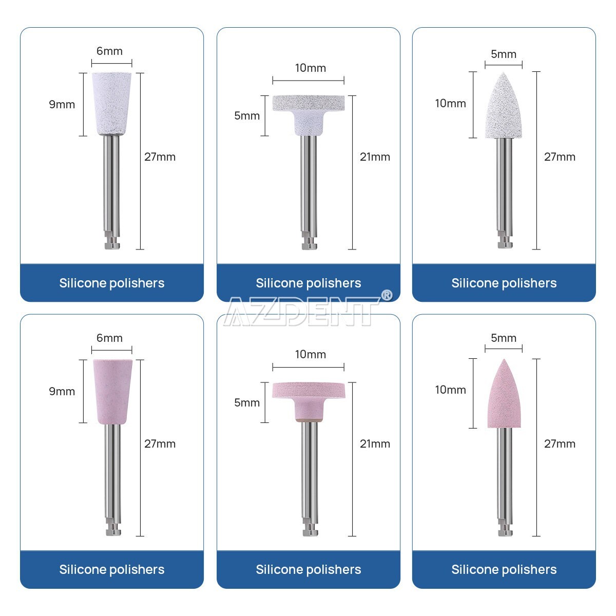 1 Kit Dental Composite Polishing Bur Kit Silicone Carbide Silicone RA 2.35MM