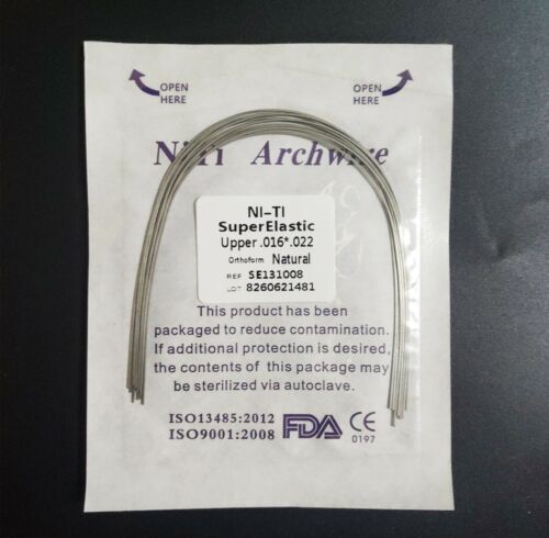 10Pcs Dental Orthodontic Super Elastic Niti Arch Wires Rectangular Natural Form