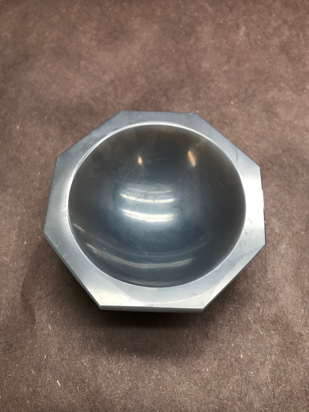 Octagonal Gray Agate Laboratory Mortar 75mm OD x 30mm H 50mm Grinding Area