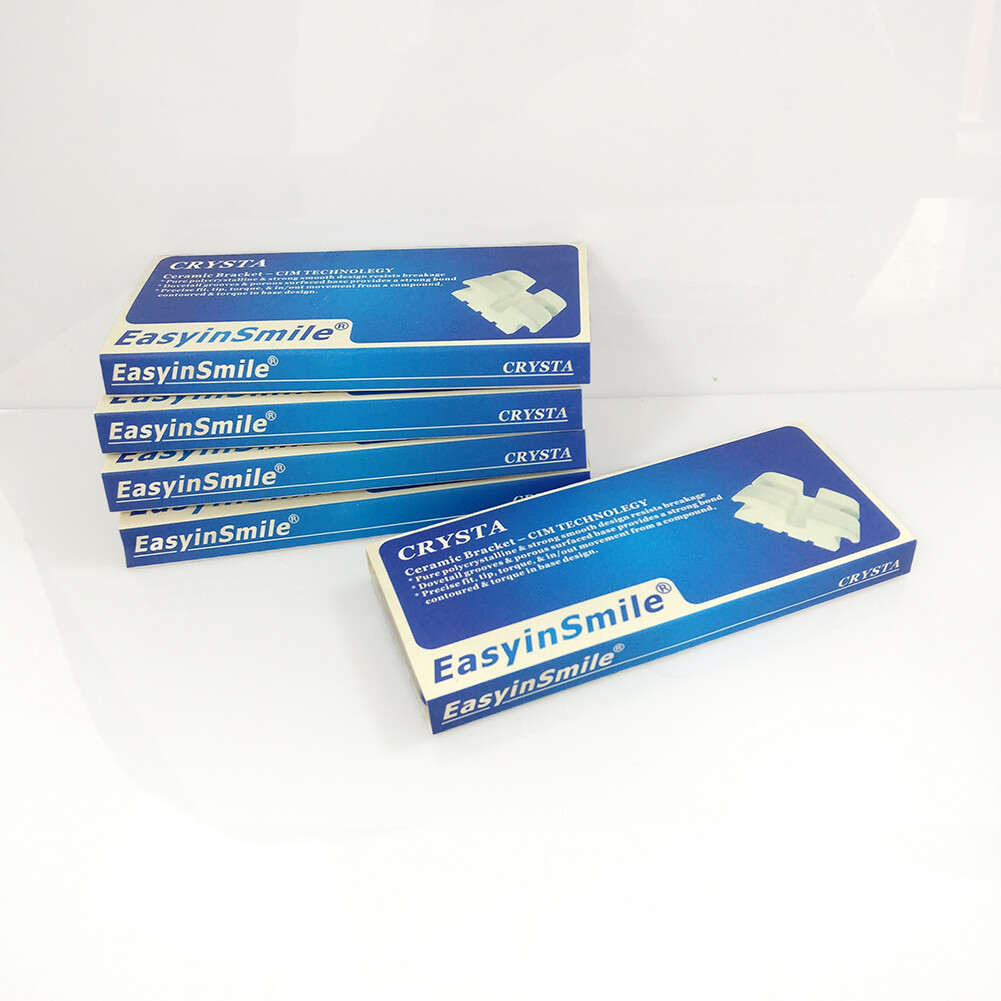 5packs Dental Orthodontic Bracket Ceramic Clear Mini Braces Roth 3 with Hook 022