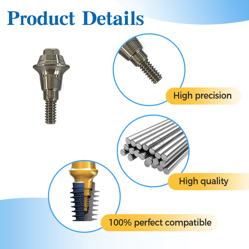 5 pcs Multi unit Straight abutment fit to Neodent GM platform D4.8 GH0.8-5.5mm