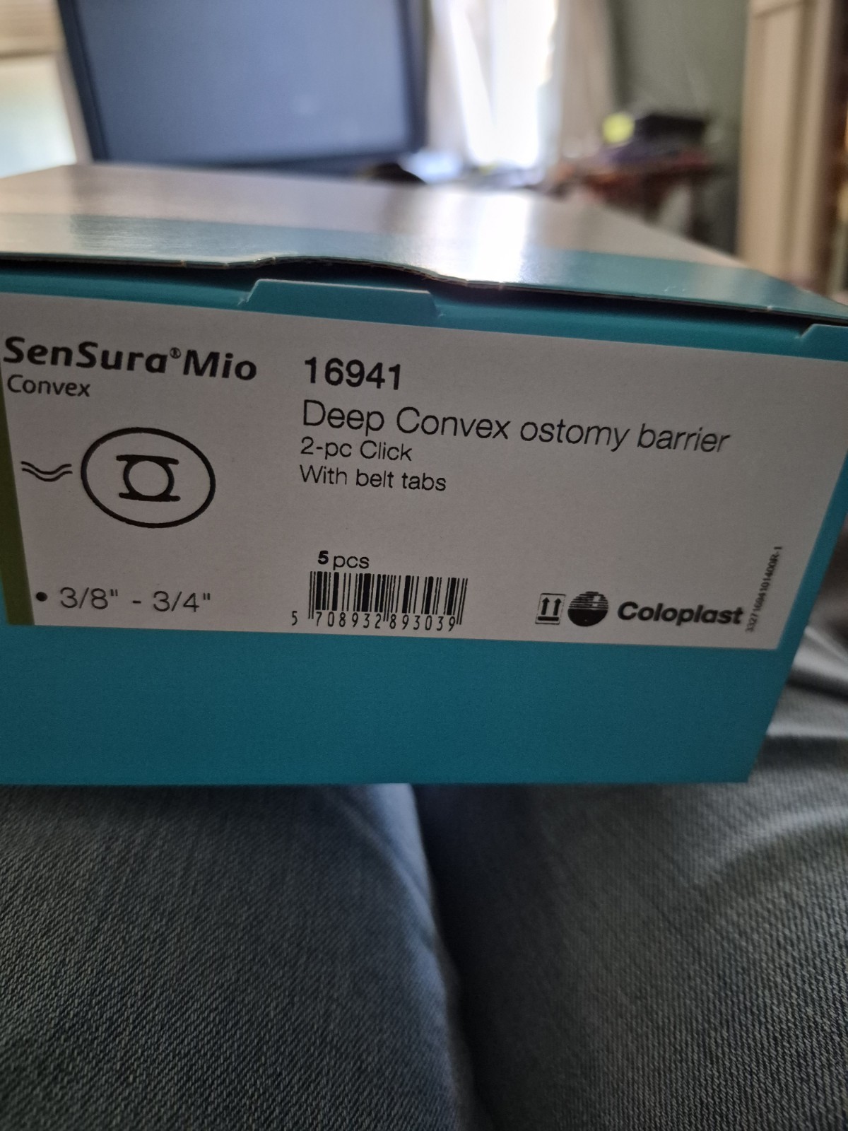 Coloplast SenSura Mio Convex 16941 Deep Convex Pre-Cut Ostomy Barrier 2-Pc