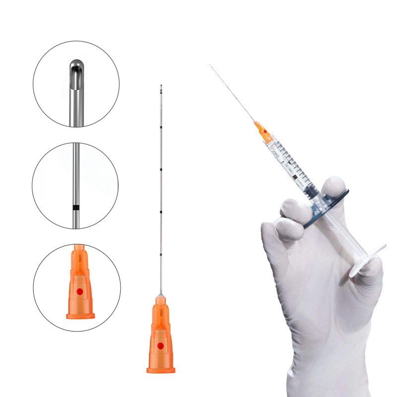5-100pcs Sterile Micro Cannula With Puncture Blunt Tip for Fillers Pins Tips NEW