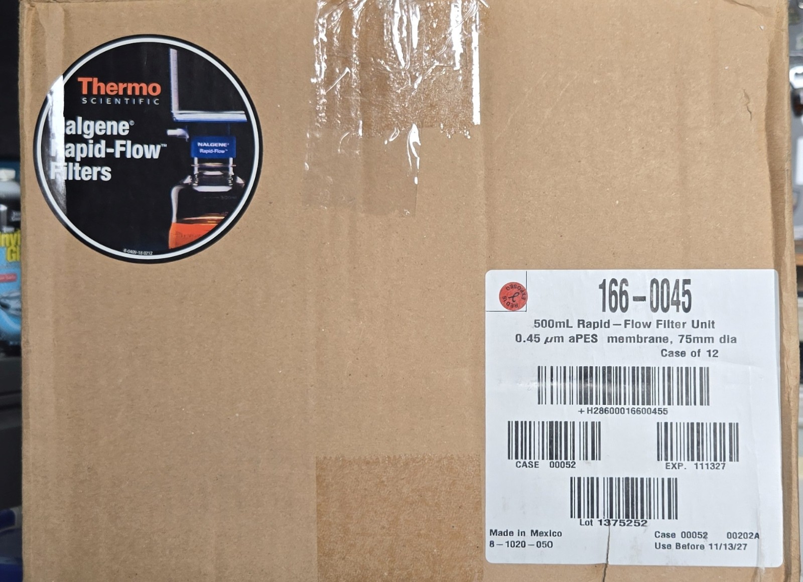 Thermo Scientific Rapid-Flow Filter Unit 75mm dia 500 ml Case of 12 166-0045