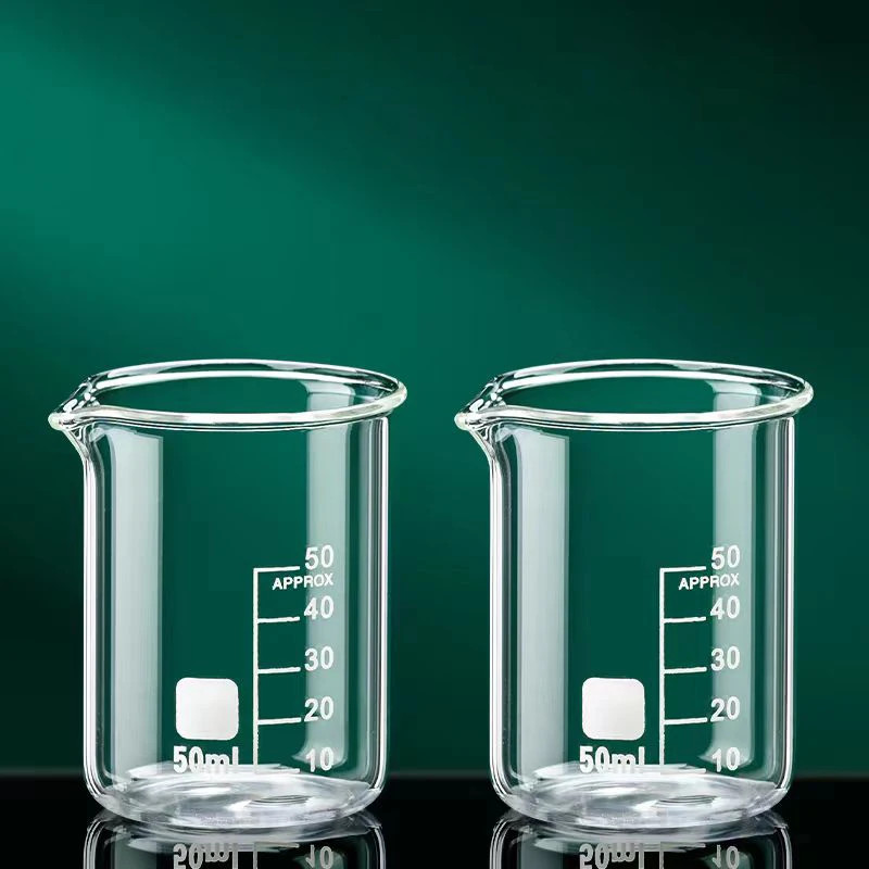 2Pcs 50-1000Ml High Borosilicate Glass Measuring Cups Scale Cup Laboratory Beake