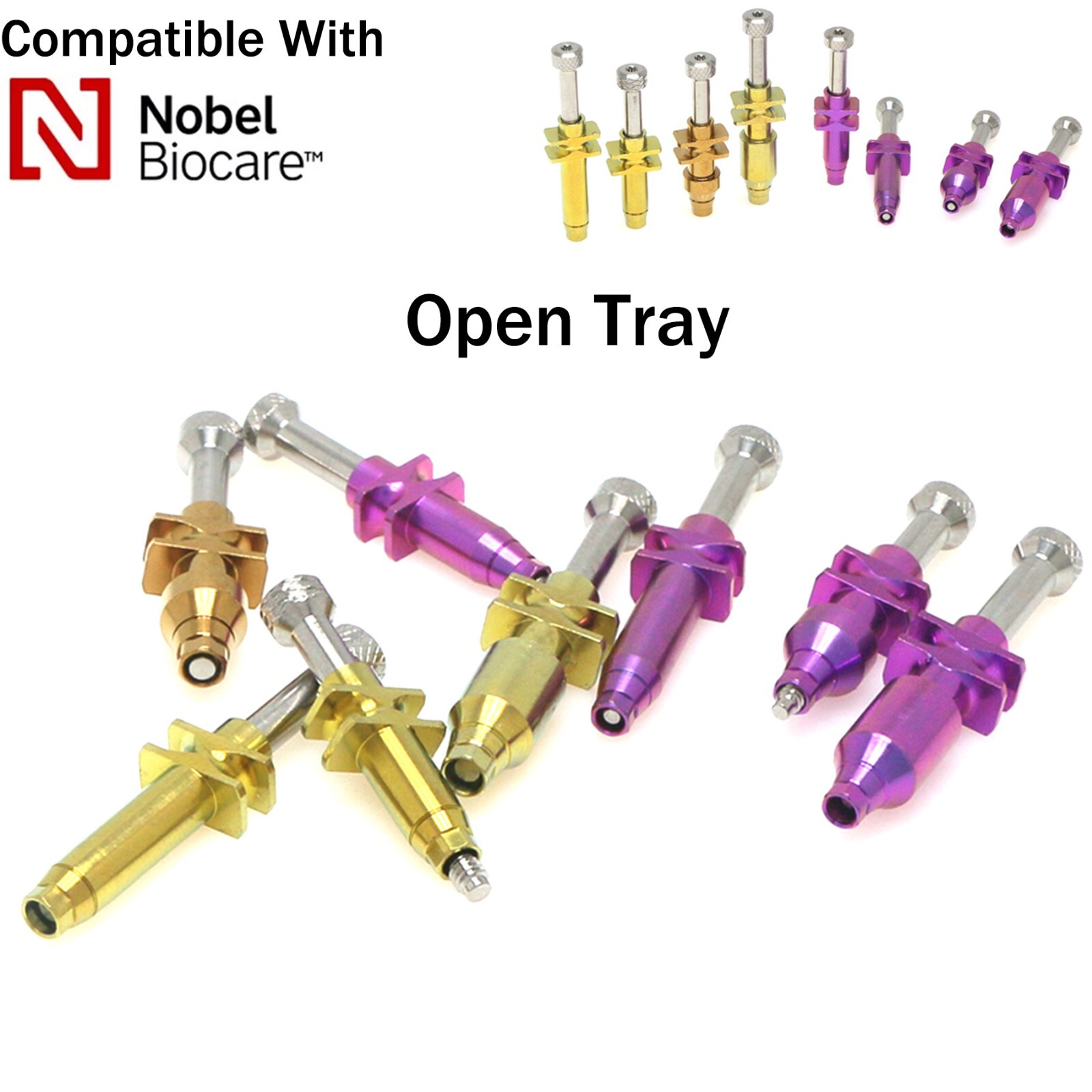 Dental fits Nobel Active Impression Transfer Coping Open Close Tray RP/NP Analog