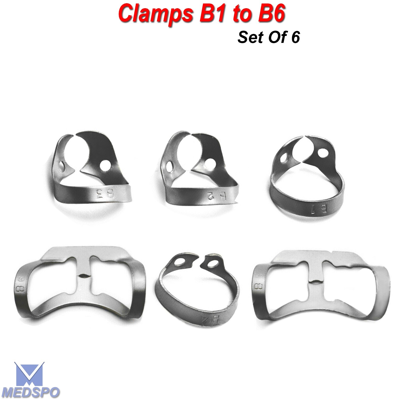 Endodontic Rubber Dam Clamps Brinker Tissue Retractors Universal Dental Premolar