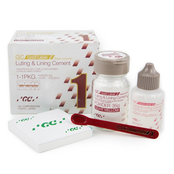 GC 002503 Fuji I Gold Label Glass Ionomer Luting & Lining Cement 1:1 Kit 901007