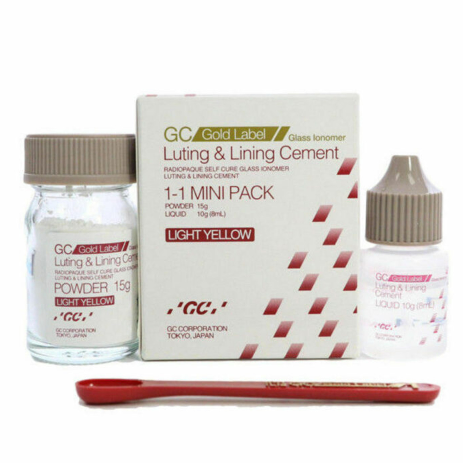 GC Gold Label Fuji 1 Mini Luting Cement Glass Ionomer for Metal Crowns & Bridges