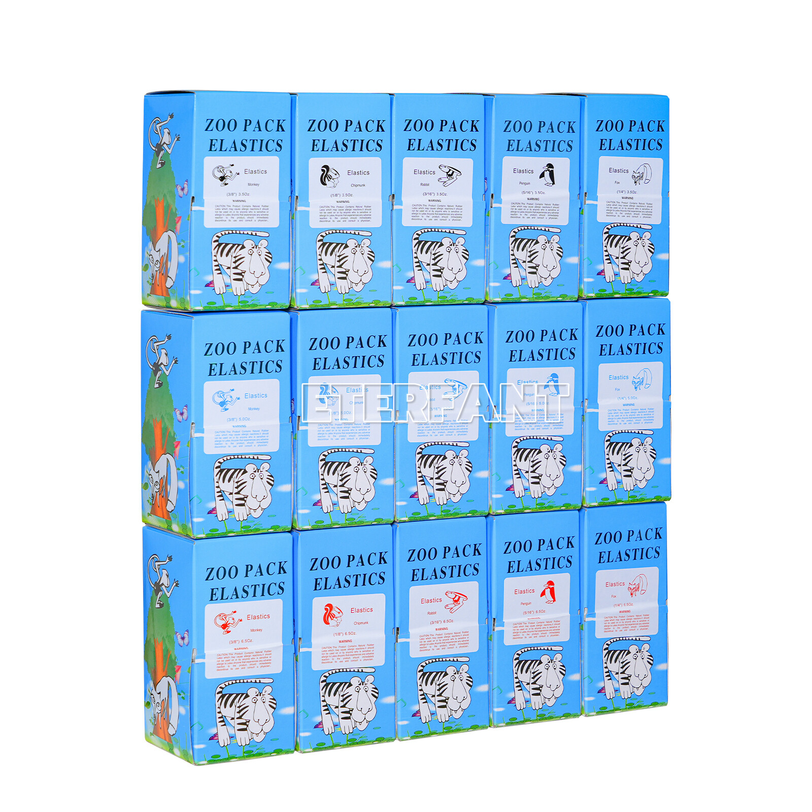 10XETERFANT Dental Ortho Rubber Bands Elastic Latex Braces 6.5oz 1/4 5000pcs/box