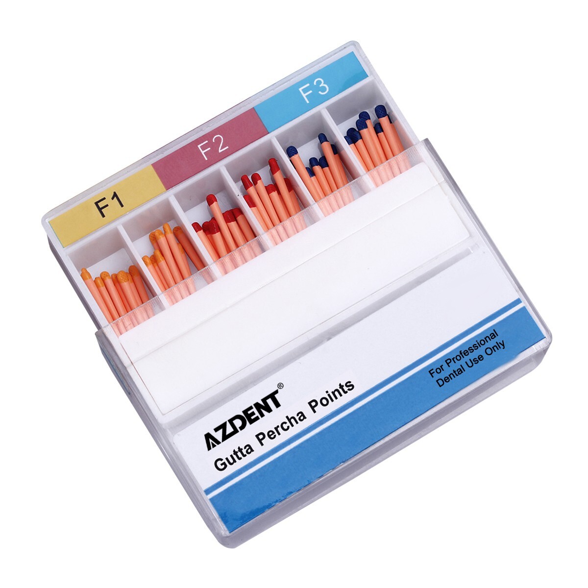 5 X AZDENT Dental Endo Root Canal Obturating Gutta Percha Points Taper F1 F2 F3