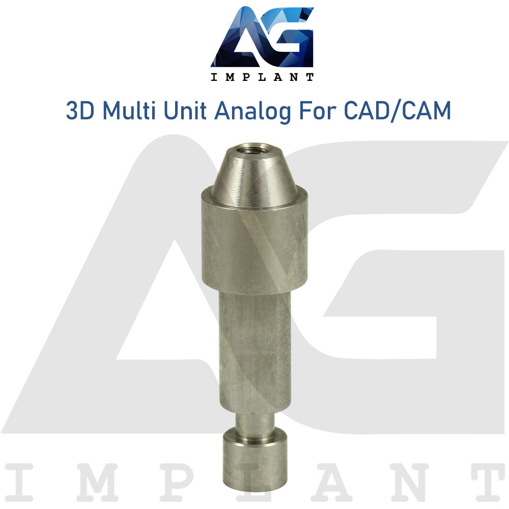 3D Multi Unit Analog For CAD/CAM Library Stainless Steel Lab Dental