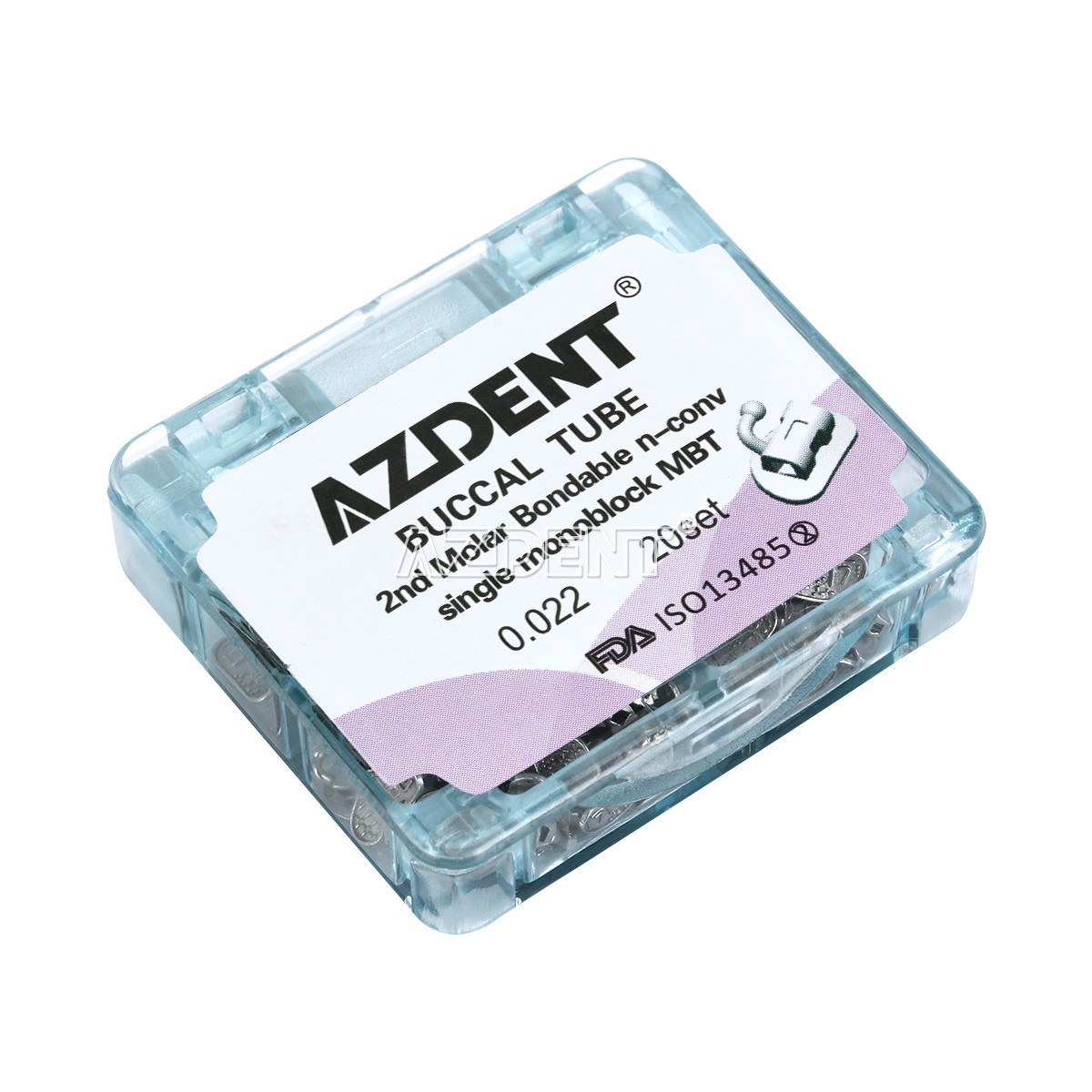 20Set AZDENT Dental Orthodontic Buccal Tubes 1st 2nd Molar Bonding Tube Roth.022
