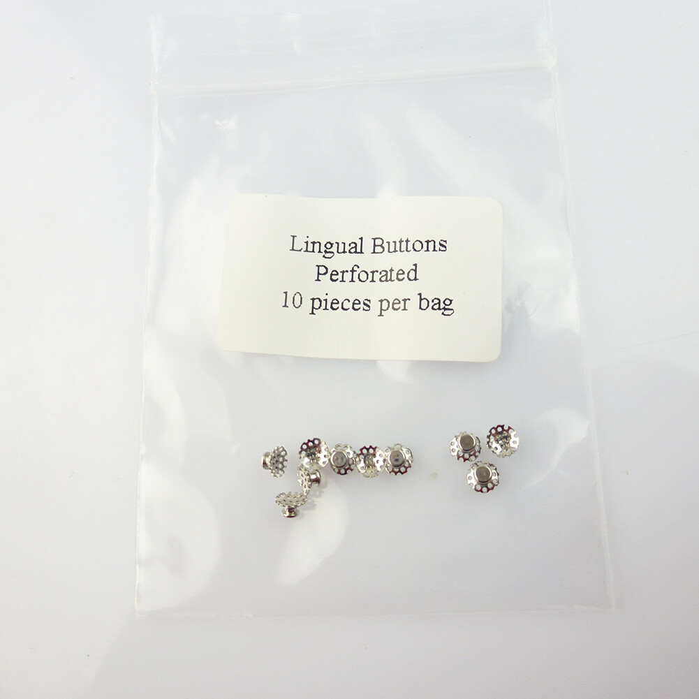 10pc Dental Orthodontic Lingual Button Bondable Mesh Base Round/Rectangle 6Type
