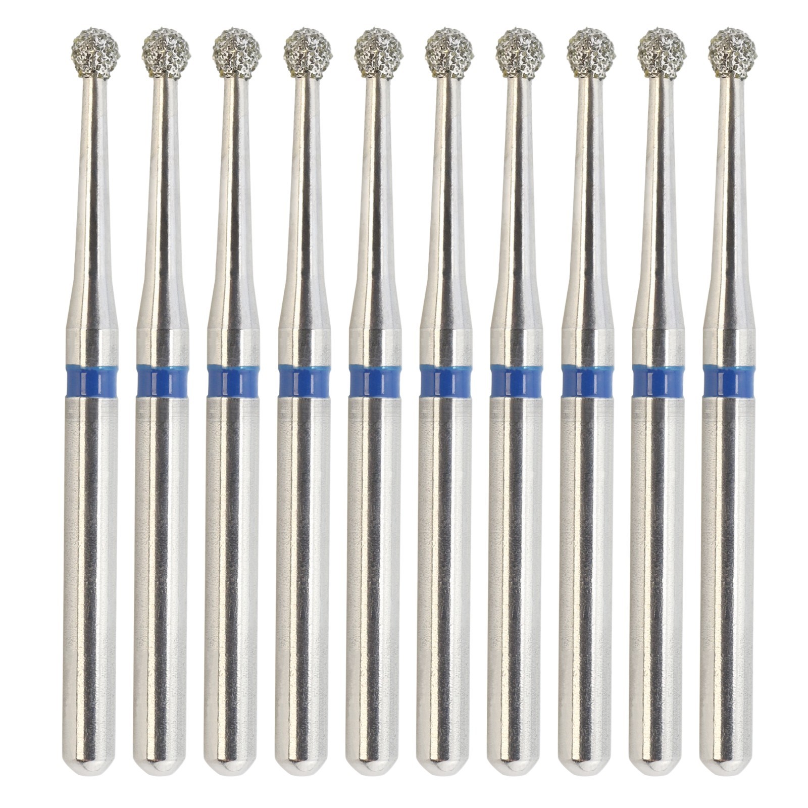 Dental Diamond Burs Round Surgical Friction Grip FG 801L/014M Standard Grit Blue